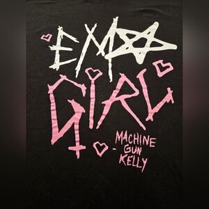 Machine Gun Kelly Retired Emo Girl Graphic T Shirt Size XL